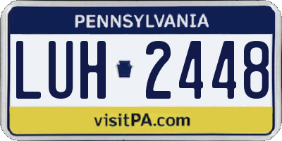 PA license plate LUH2448