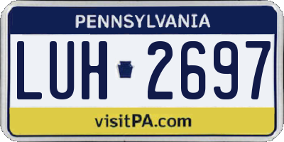 PA license plate LUH2697