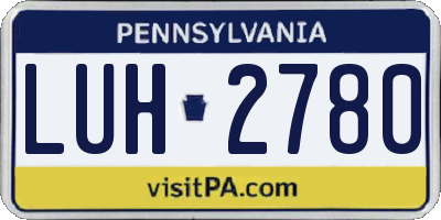 PA license plate LUH2780