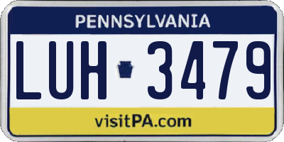 PA license plate LUH3479