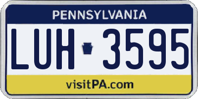 PA license plate LUH3595