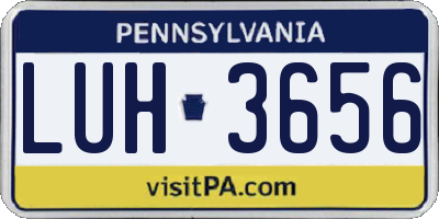 PA license plate LUH3656