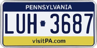 PA license plate LUH3687
