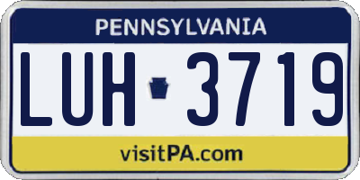 PA license plate LUH3719