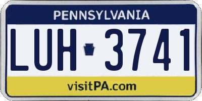PA license plate LUH3741