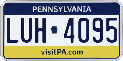 PA license plate LUH4095