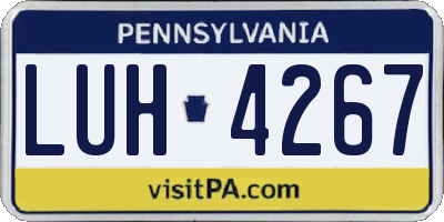PA license plate LUH4267