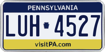 PA license plate LUH4527