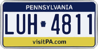 PA license plate LUH4811