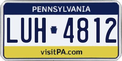 PA license plate LUH4812