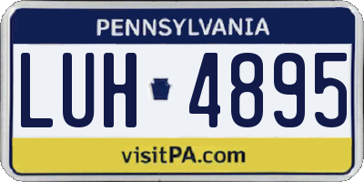 PA license plate LUH4895