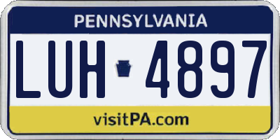PA license plate LUH4897