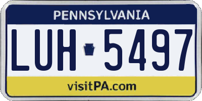 PA license plate LUH5497