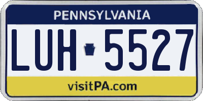PA license plate LUH5527