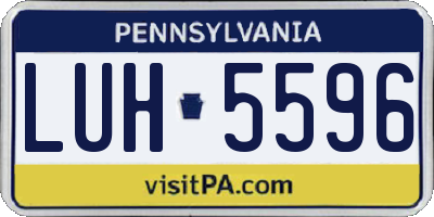 PA license plate LUH5596