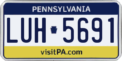 PA license plate LUH5691