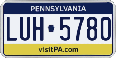 PA license plate LUH5780