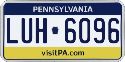 PA license plate LUH6096