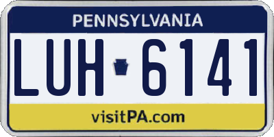 PA license plate LUH6141
