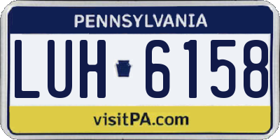 PA license plate LUH6158