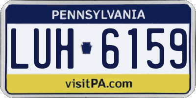 PA license plate LUH6159