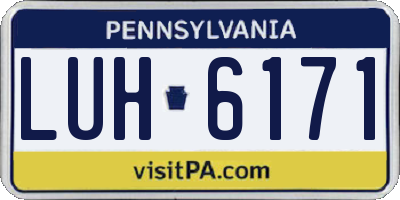 PA license plate LUH6171