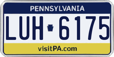 PA license plate LUH6175