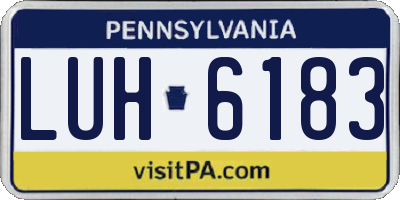 PA license plate LUH6183