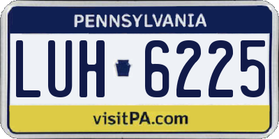 PA license plate LUH6225