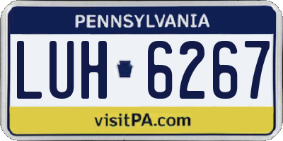 PA license plate LUH6267
