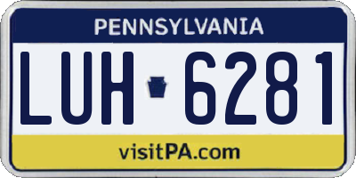 PA license plate LUH6281