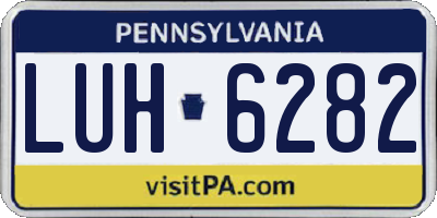 PA license plate LUH6282