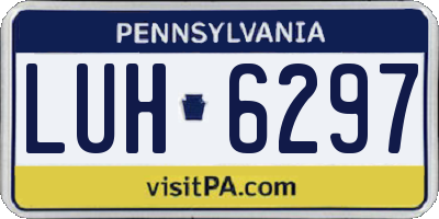 PA license plate LUH6297