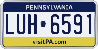 PA license plate LUH6591