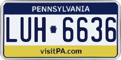 PA license plate LUH6636