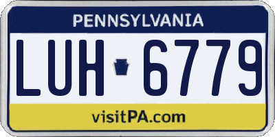 PA license plate LUH6779