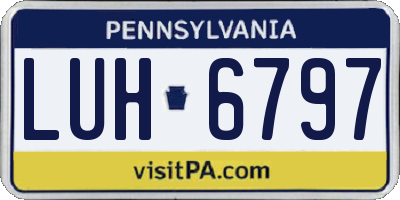 PA license plate LUH6797