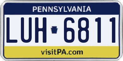 PA license plate LUH6811
