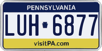 PA license plate LUH6877