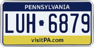 PA license plate LUH6879