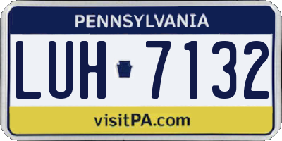 PA license plate LUH7132