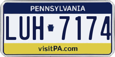 PA license plate LUH7174
