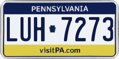 PA license plate LUH7273