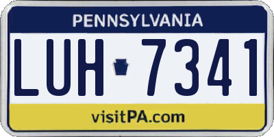 PA license plate LUH7341