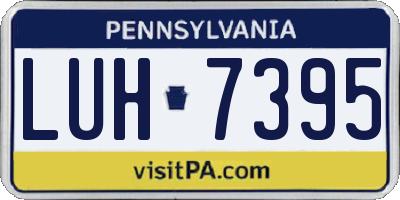 PA license plate LUH7395