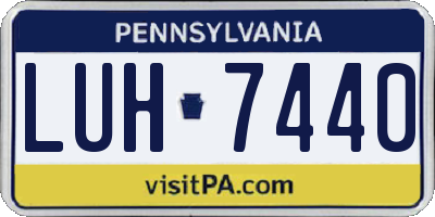 PA license plate LUH7440