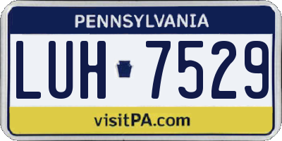 PA license plate LUH7529