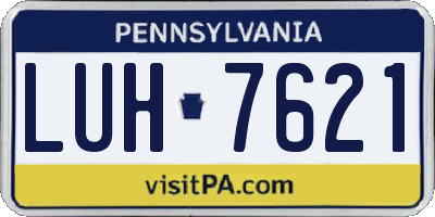 PA license plate LUH7621
