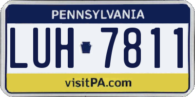 PA license plate LUH7811