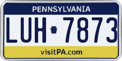 PA license plate LUH7873